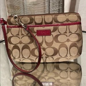 Coach jacquard wristlet
